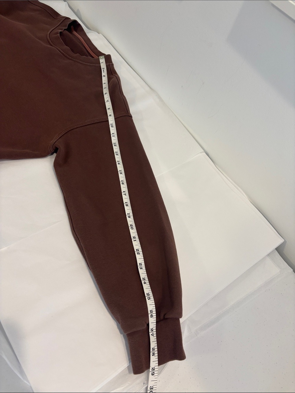 LULULEMON Perfectly Oversized Crewneck Sweatshirt brown size large - Picture 10 of 10